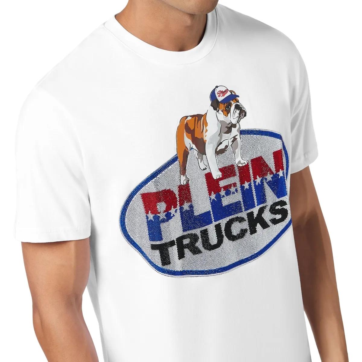 T-Shirt mit Bulldog-Grafikdruck und Rundhalsausschnitt