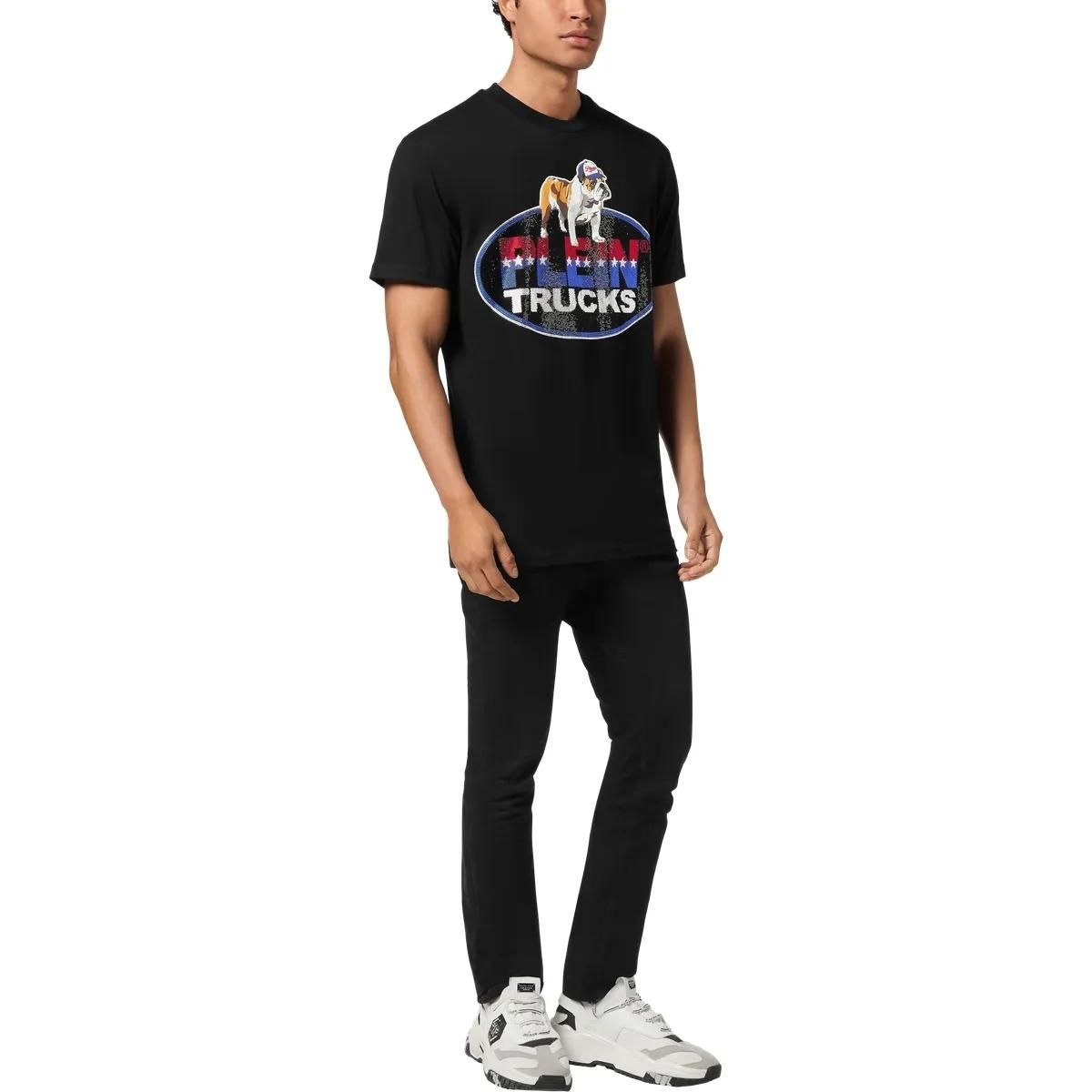 Baumwoll T-Shirt mit Grafikprint