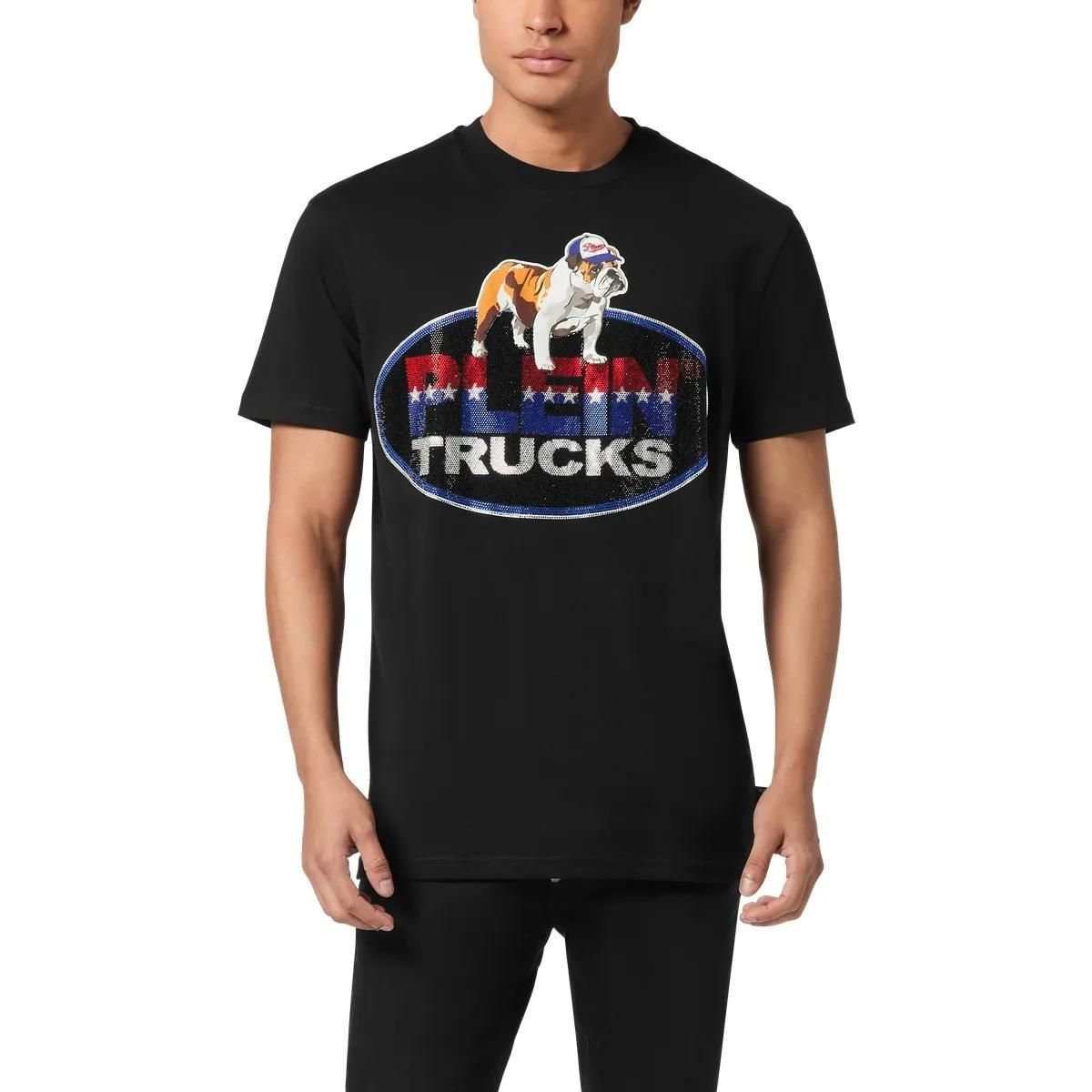Baumwoll T-Shirt mit Grafikprint