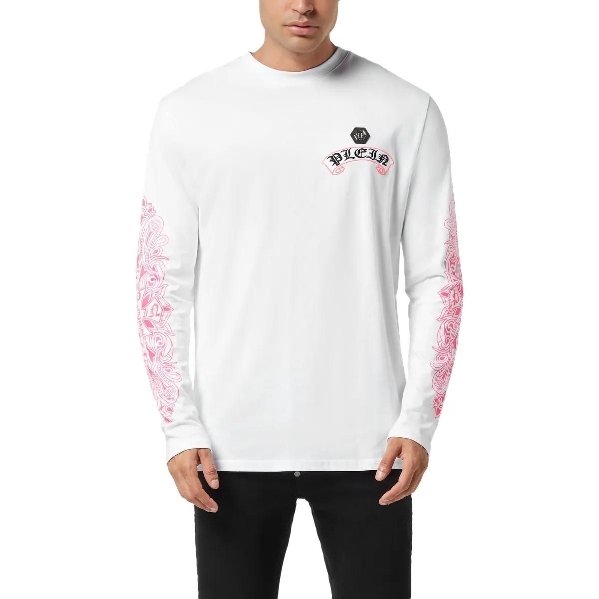 Langärmliges Baumwoll-T-Shirt mit Grafikprint