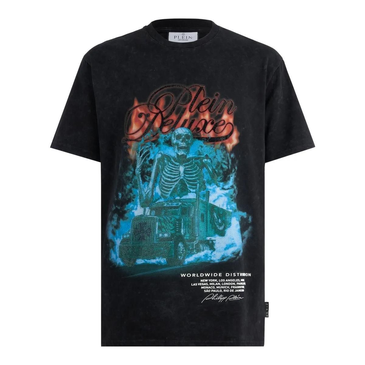 Lässiges Baumwoll-T-Shirt mit Grafikprint