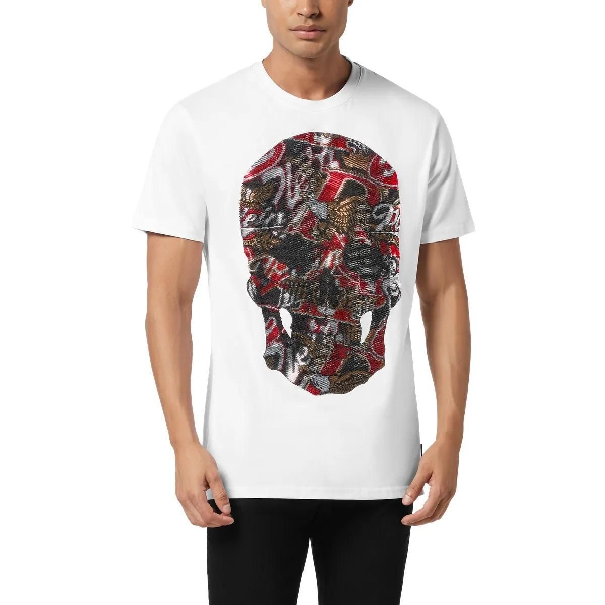 T-Shirt mit Totenkopf-Grafikprint