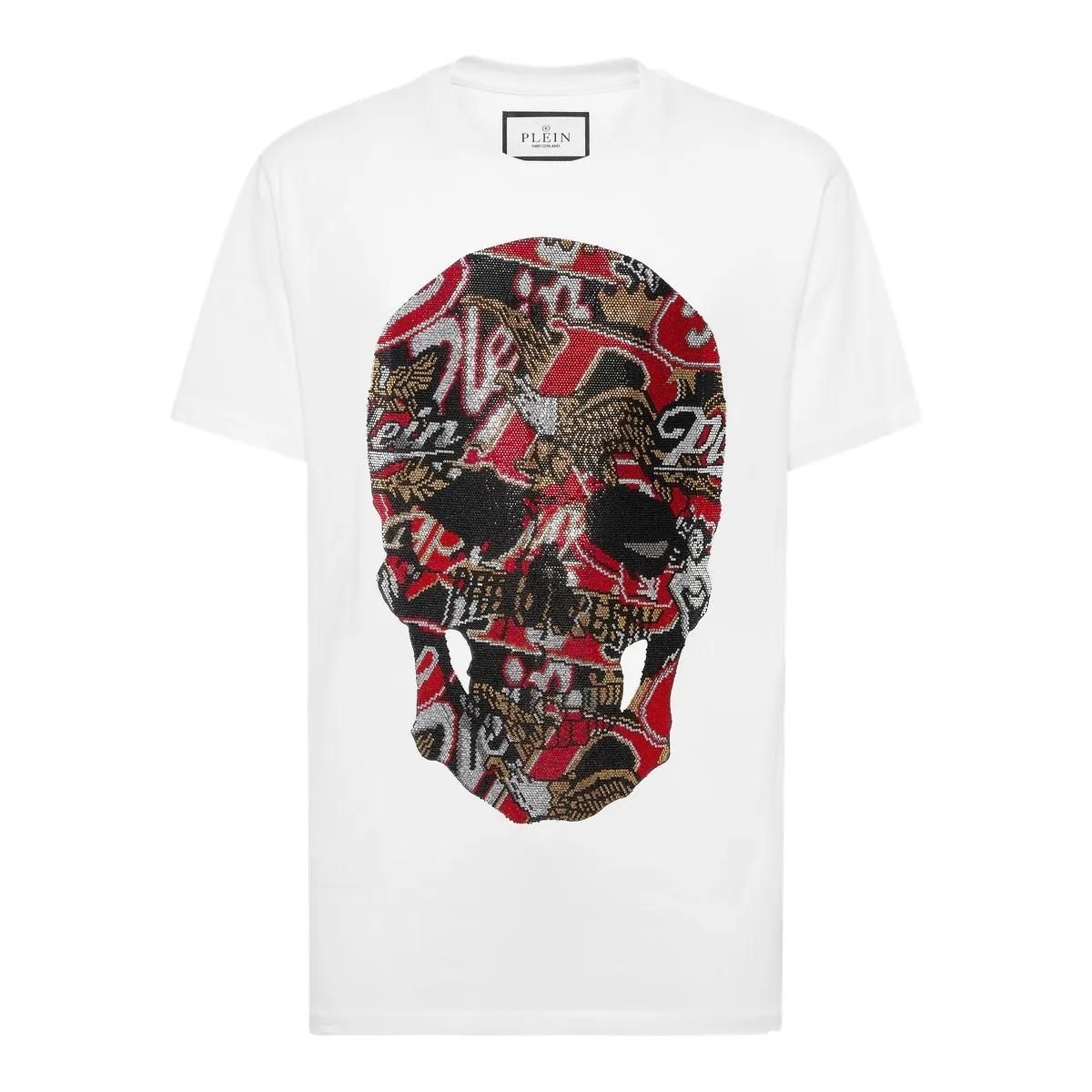 T-Shirt mit Totenkopf-Grafikprint