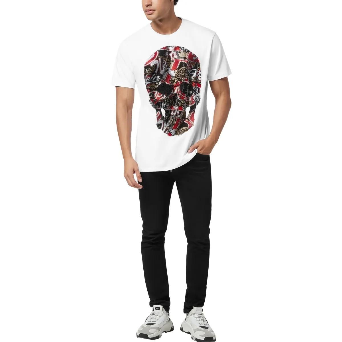 T-Shirt mit Totenkopf-Grafikprint