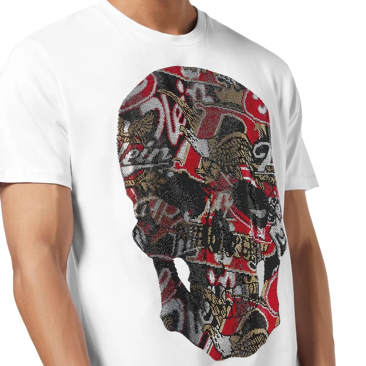 T-Shirt mit Totenkopf-Grafikprint