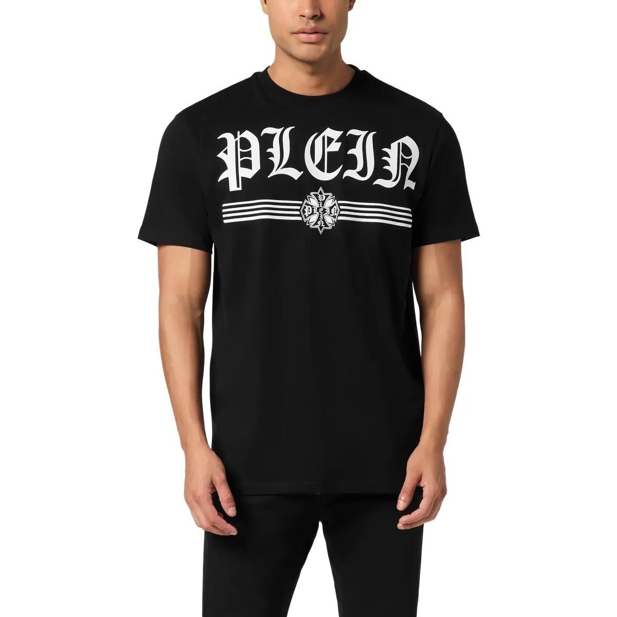 Gothic Plein T-Shirt mit Rundhalsausschnitt