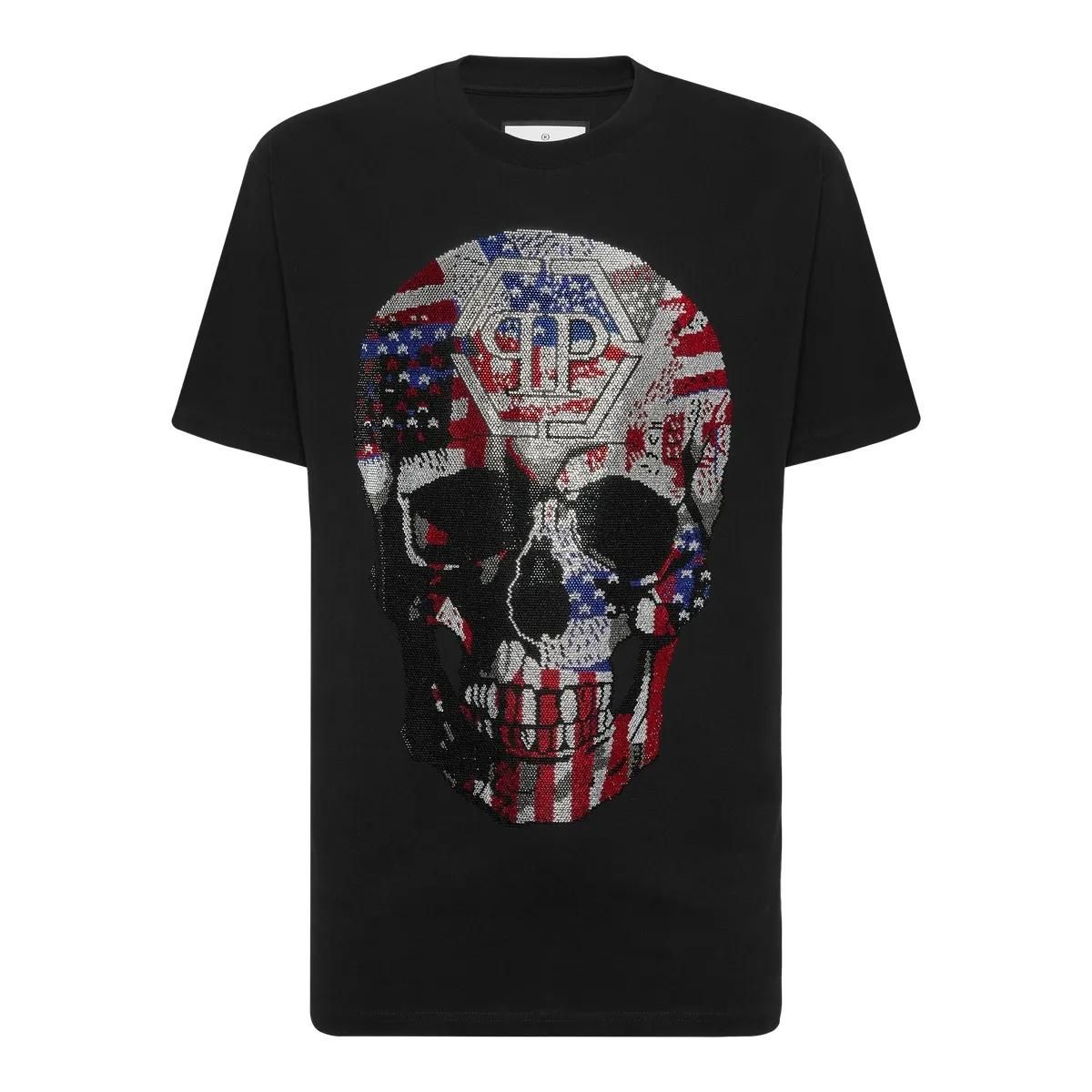 T-Shirt mit Totenkopf-Grafikprint