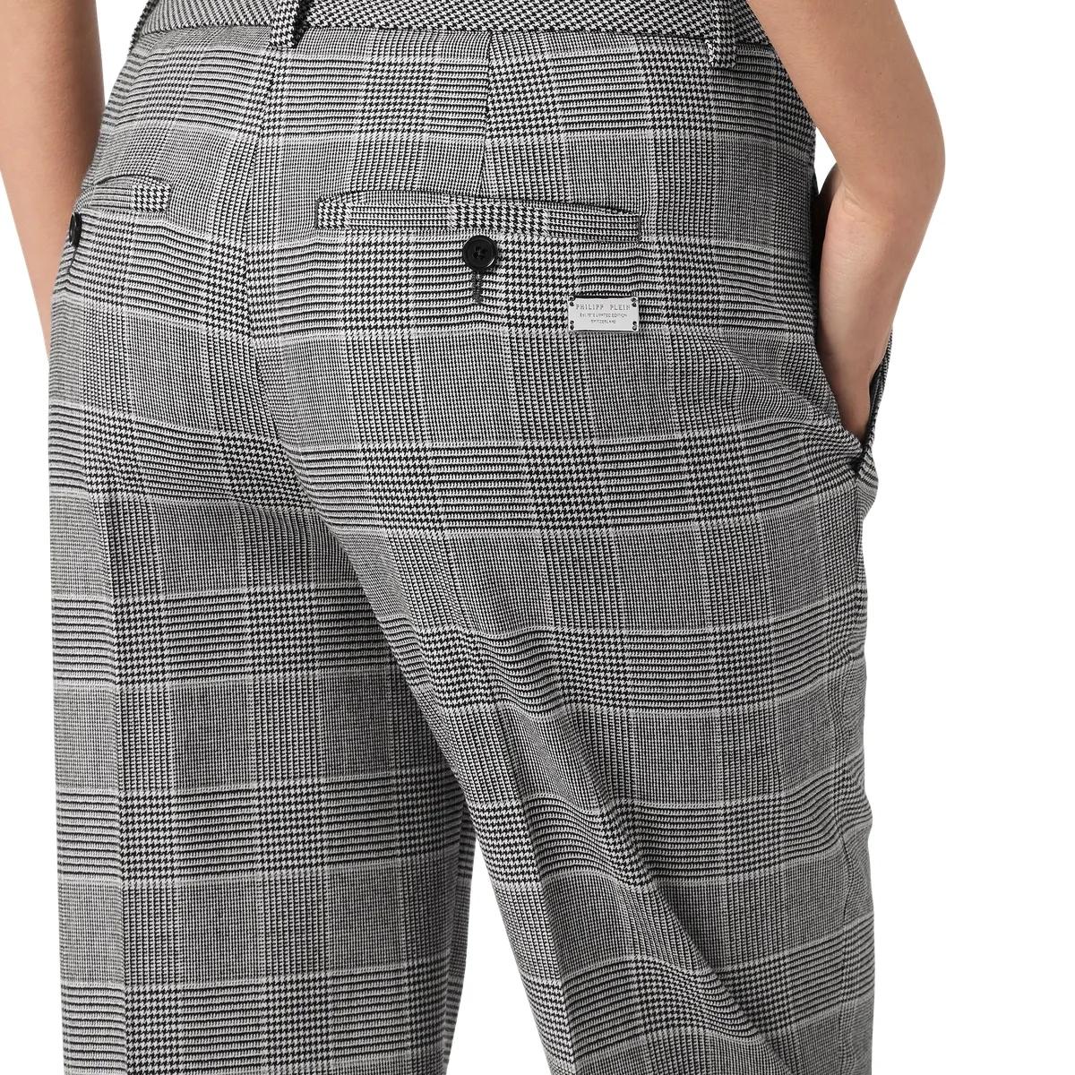 Prince of Wales Karomuster Gerade Hose