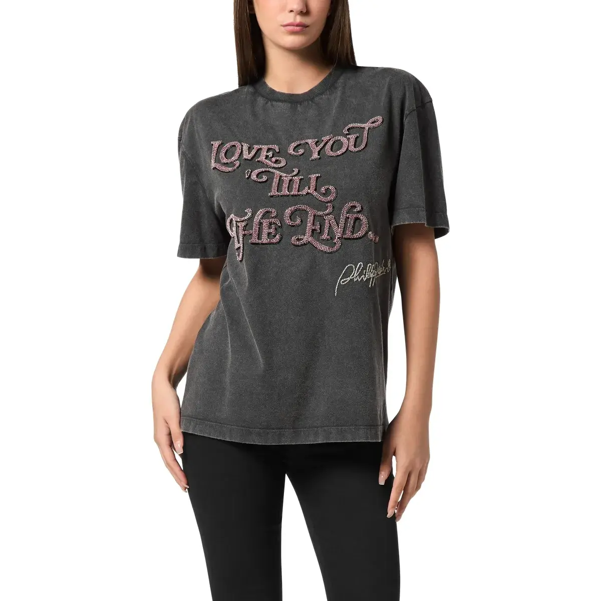 Love You Till the End Strass T-Shirt