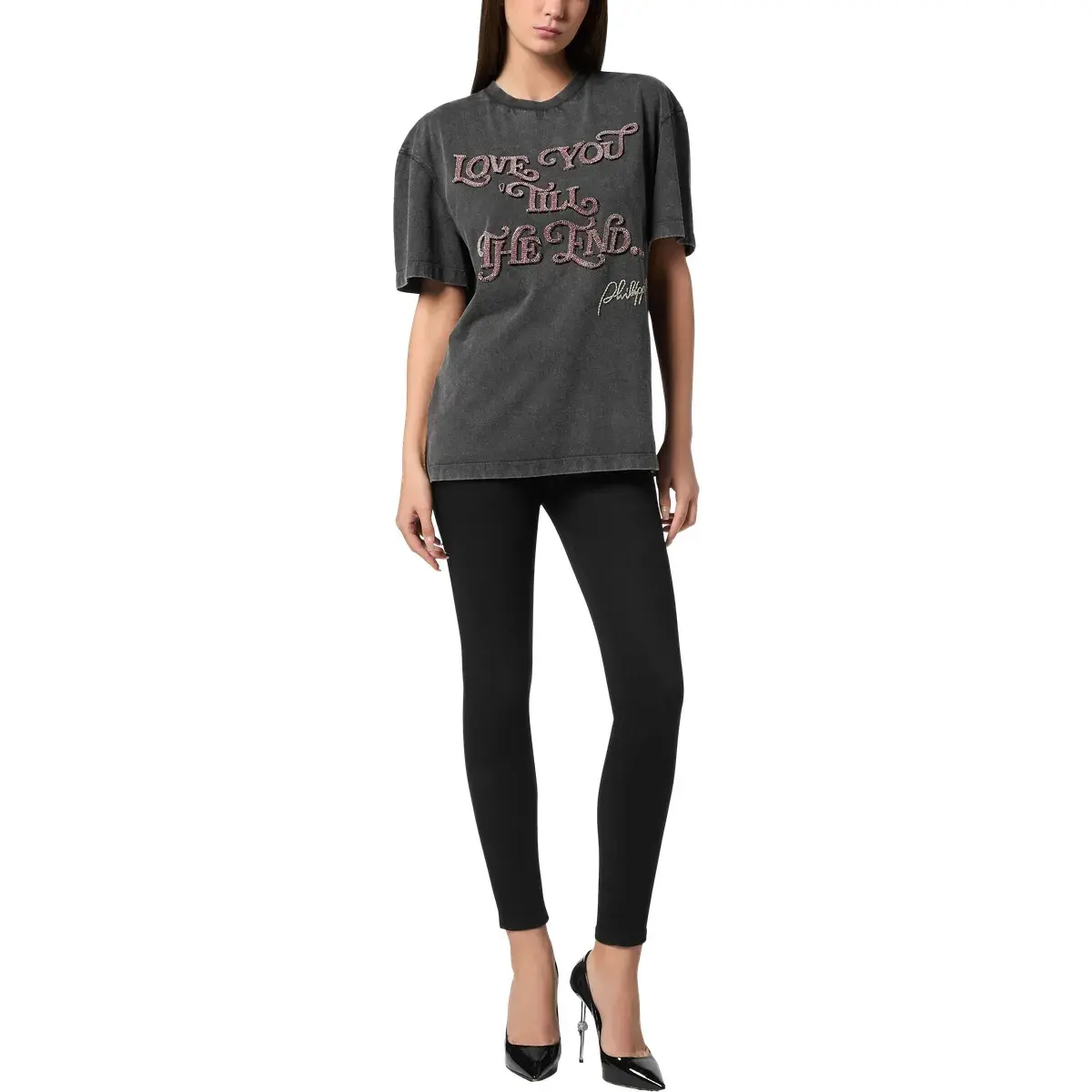 Love You Till the End Strass T-Shirt