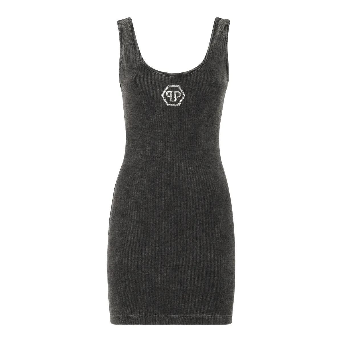 Geripptes, figurbetontes Tank-Minikleid