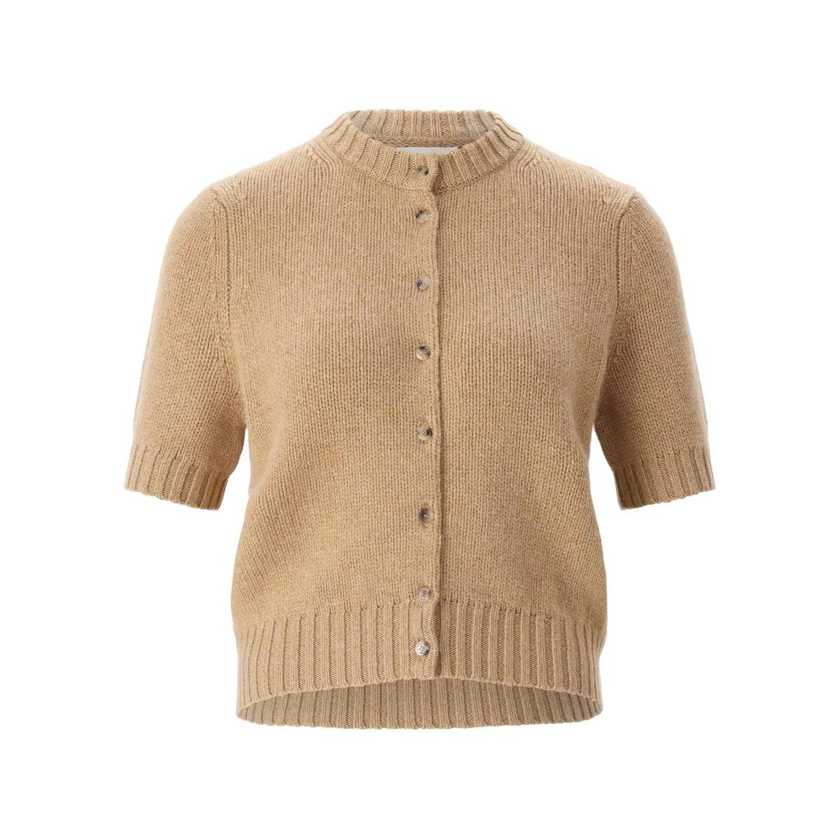 Kaschmir-Kurzarm-Strickjacke