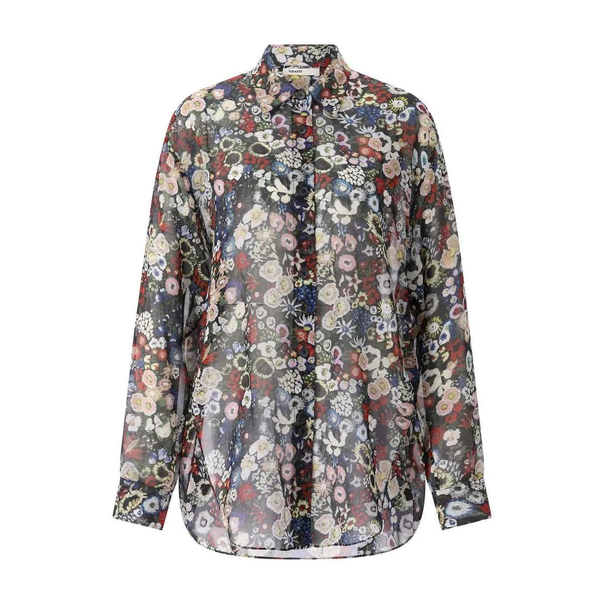 Elegante Seidenbluse mit Blumenmuster