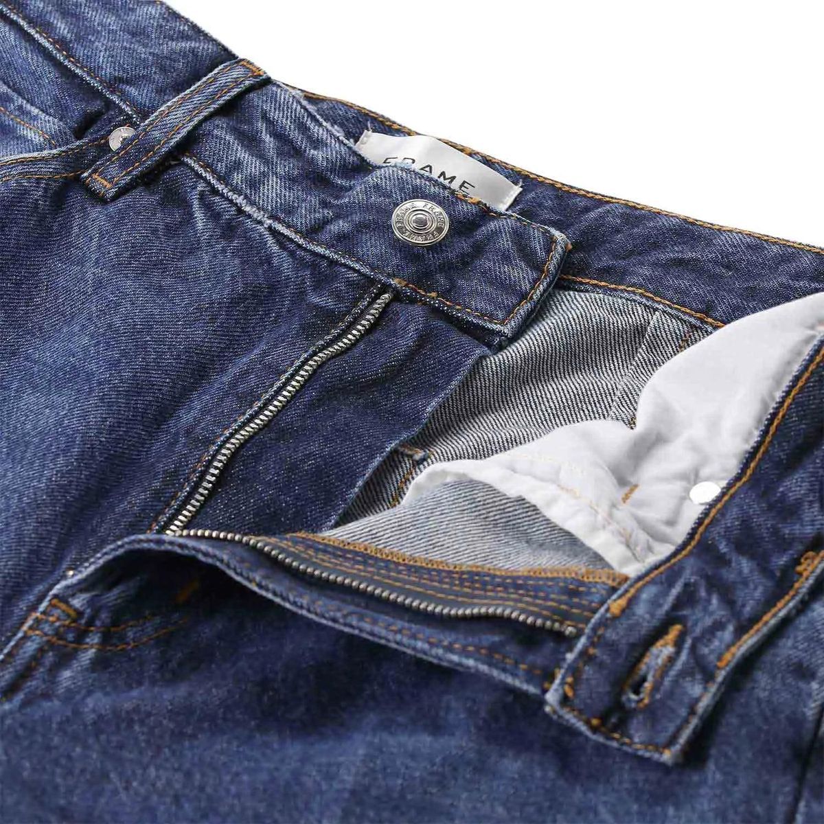 Hochtaillierte Schlaghose aus Denim