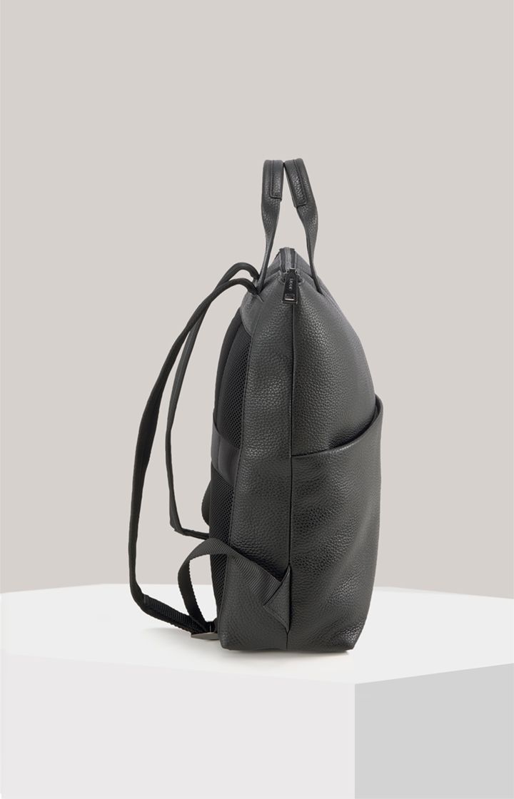 JOOP! Cardona Lars Schwarzer Lederrucksack mit Reißverschluss