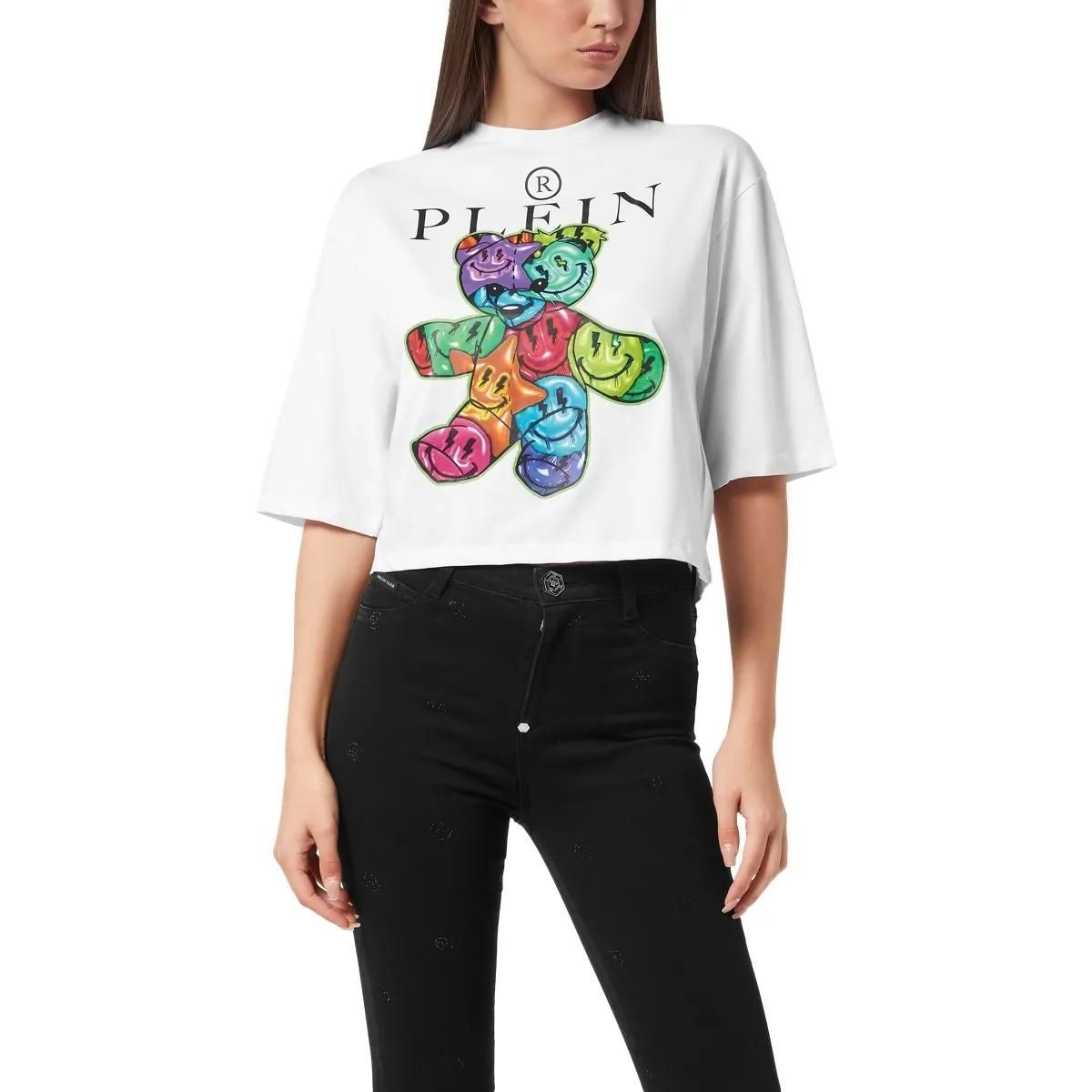 Grafik Teddybär Cropped T-Shirt