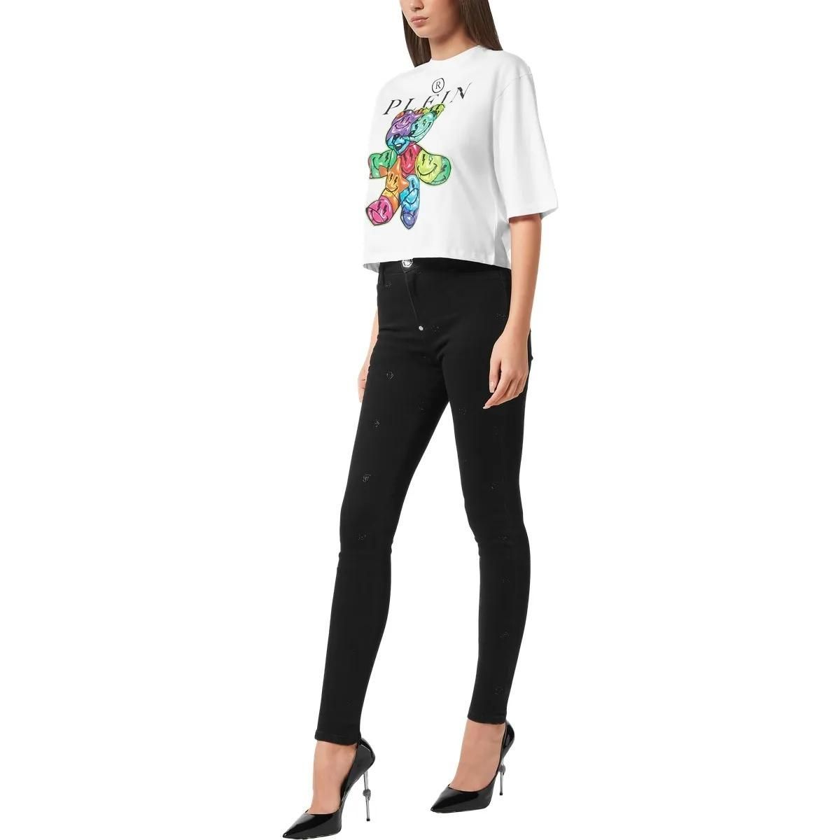 Grafik Teddybär Cropped T-Shirt