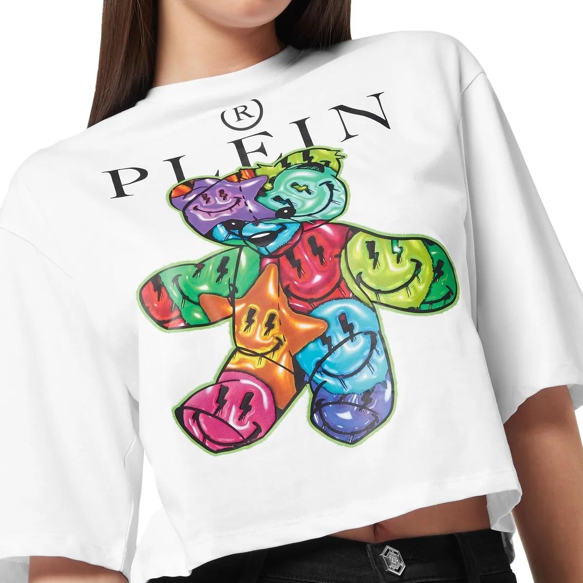 Grafik Teddybär Cropped T-Shirt