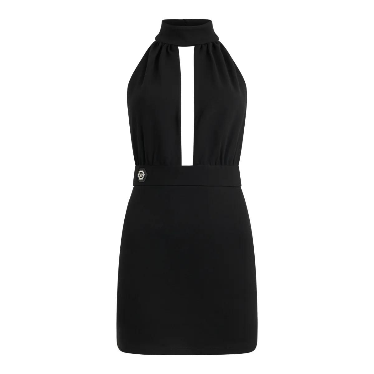 Ärmelloses Neckholder-Minikleid mit Cutout-Detail