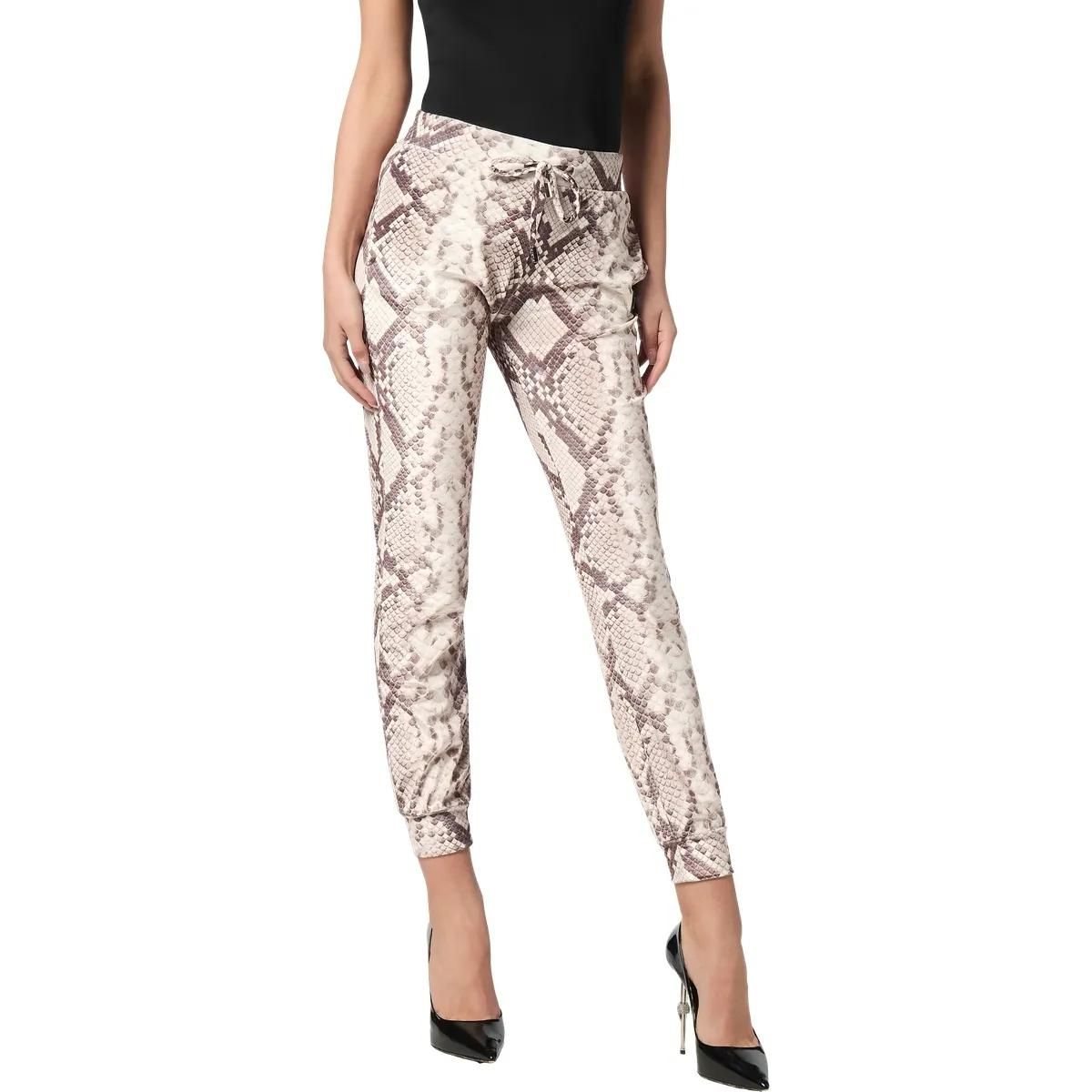 Jogginghose mit Schlangenmuster und Kordelzug