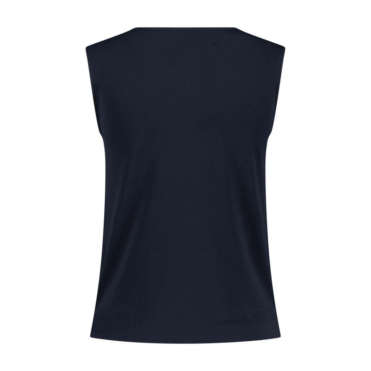 Ärmelloses Rundhals-Crêpe-Top