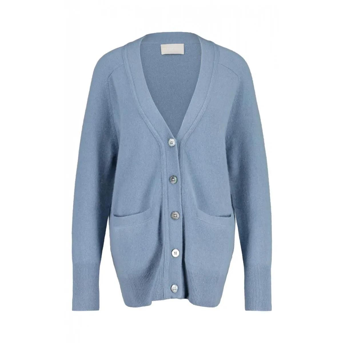 Kaschmircardigan mit aufgesetzten Taschen