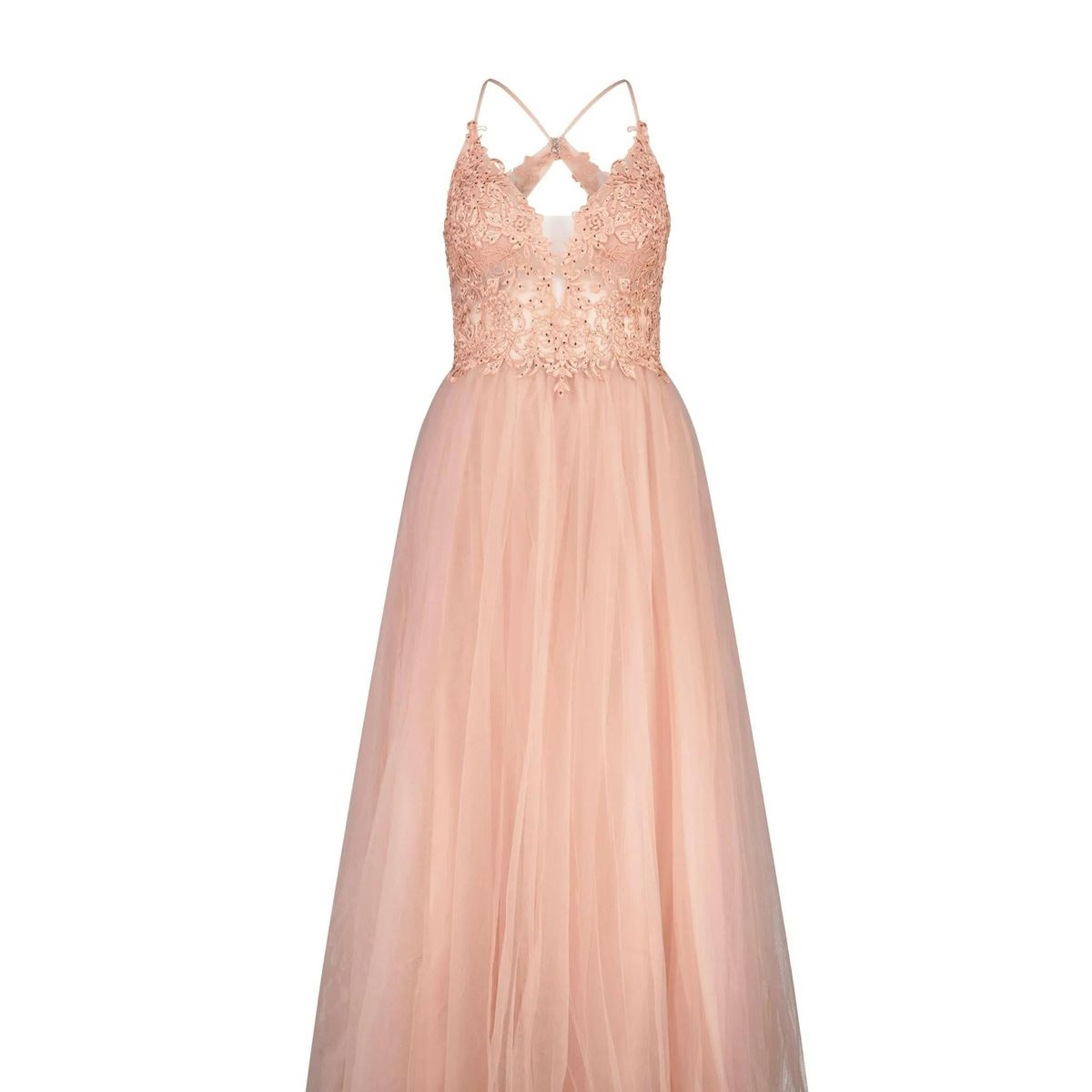 Elegantes Tüllkleid mit Spitzenoberteil