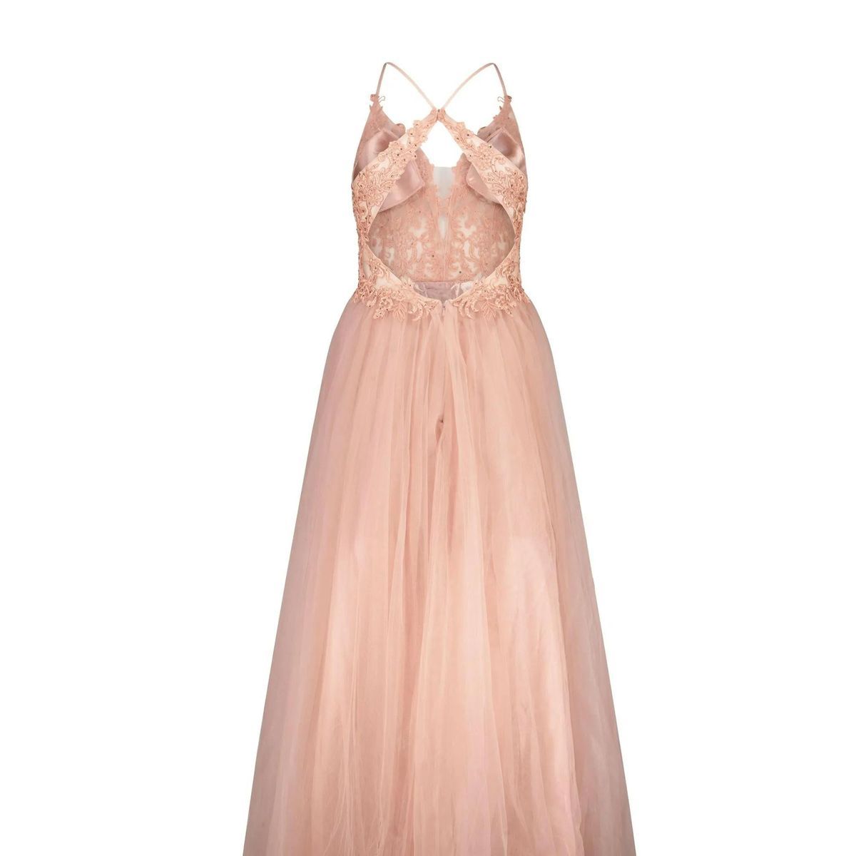 Elegantes Tüllkleid mit Spitzenoberteil