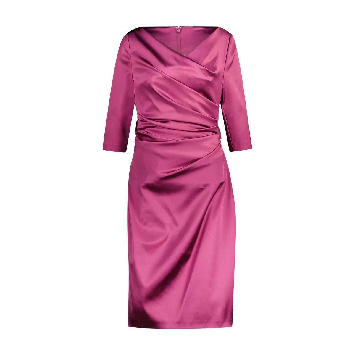 Elegantes drapiertes Cocktailkleid mit Ärmeln