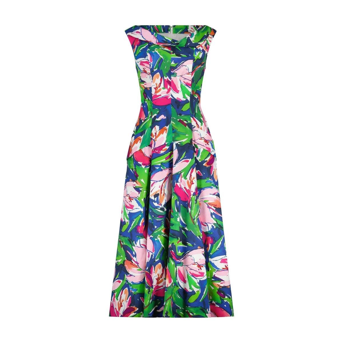 Cocktailkleid in A-Linie mit Blumendruck