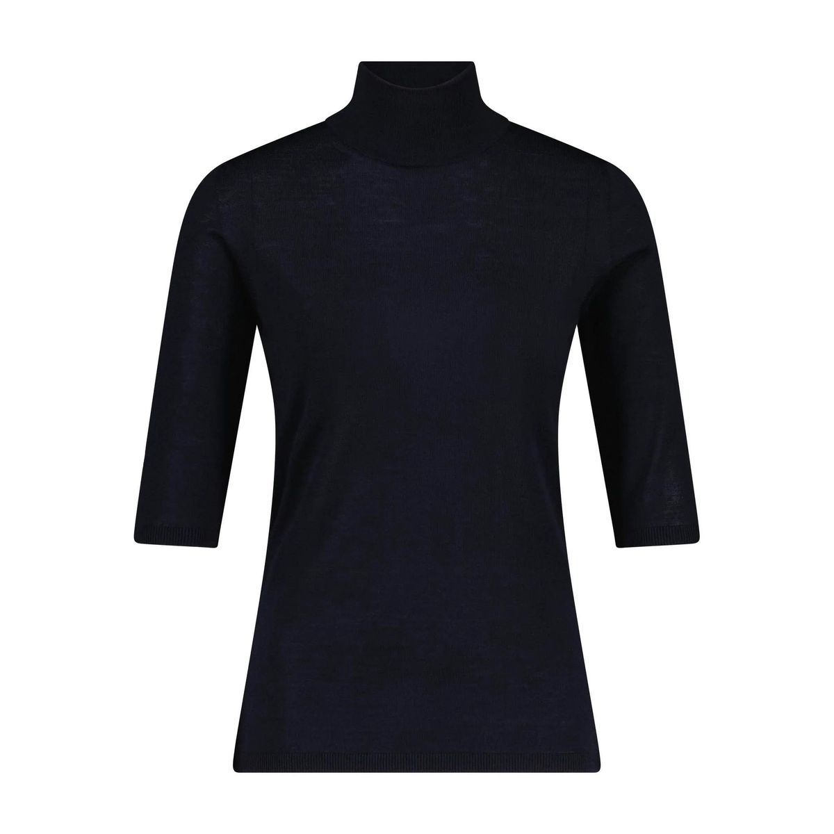Elegantes Woll-Rollkragentop mit Ellbogenärmeln
