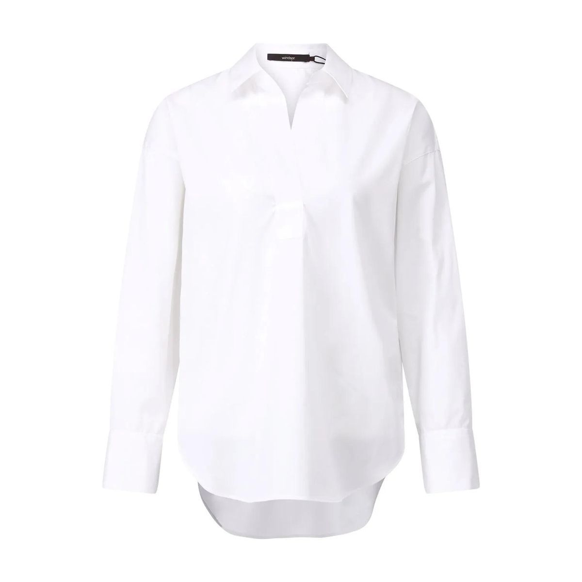 Klassische Langarmbluse aus Baumwolle