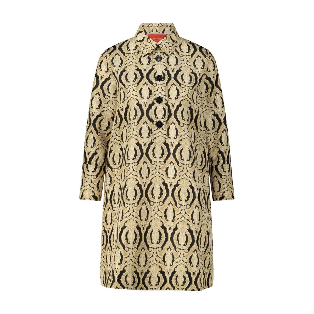 Gemusterter Jacquard-Mantel mit Knopfverschluss