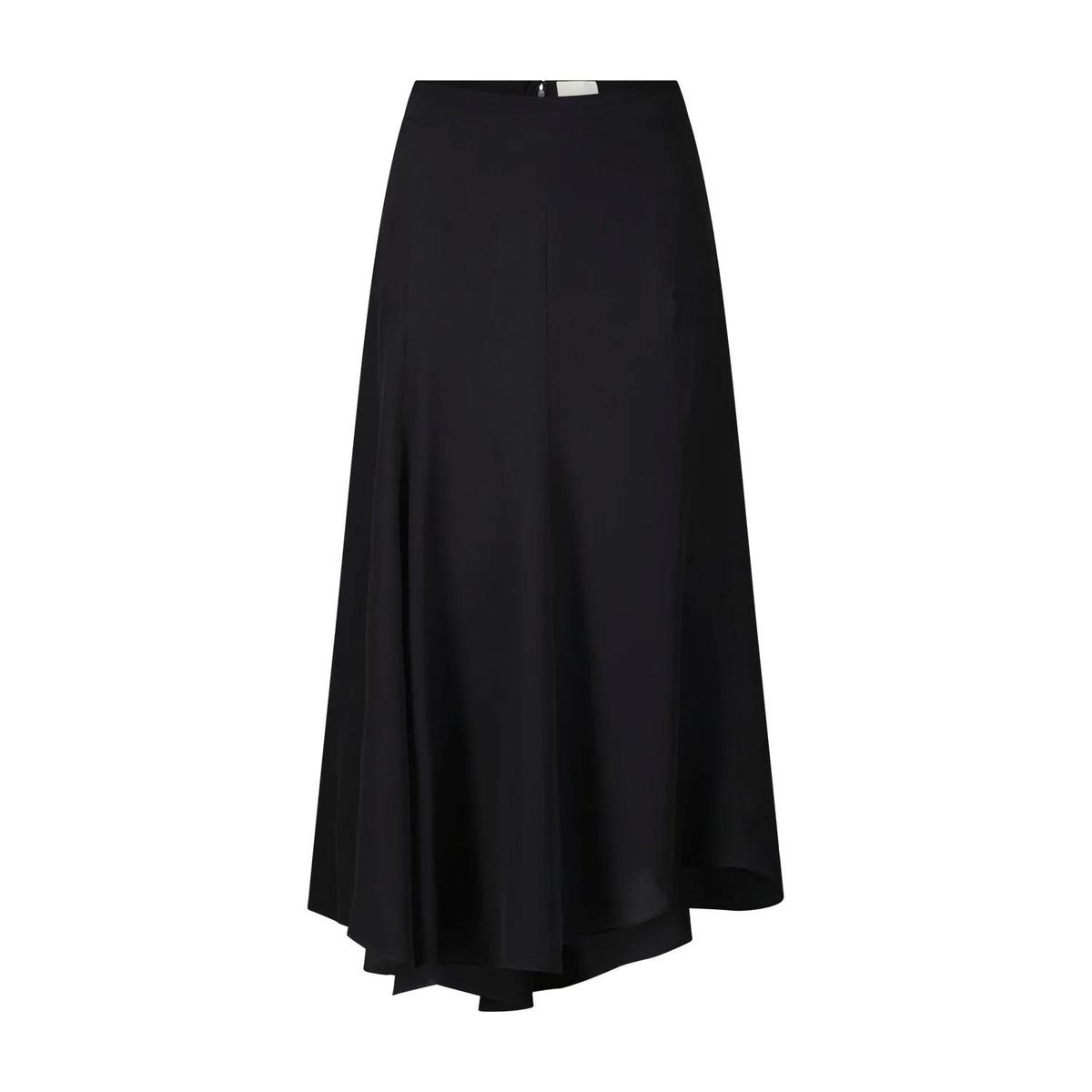 Asymmetrischer Seiden-Midirock