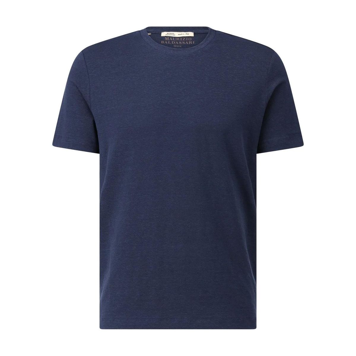 Klassisches Leinen T-Shirt mit Rundhalsausschnitt