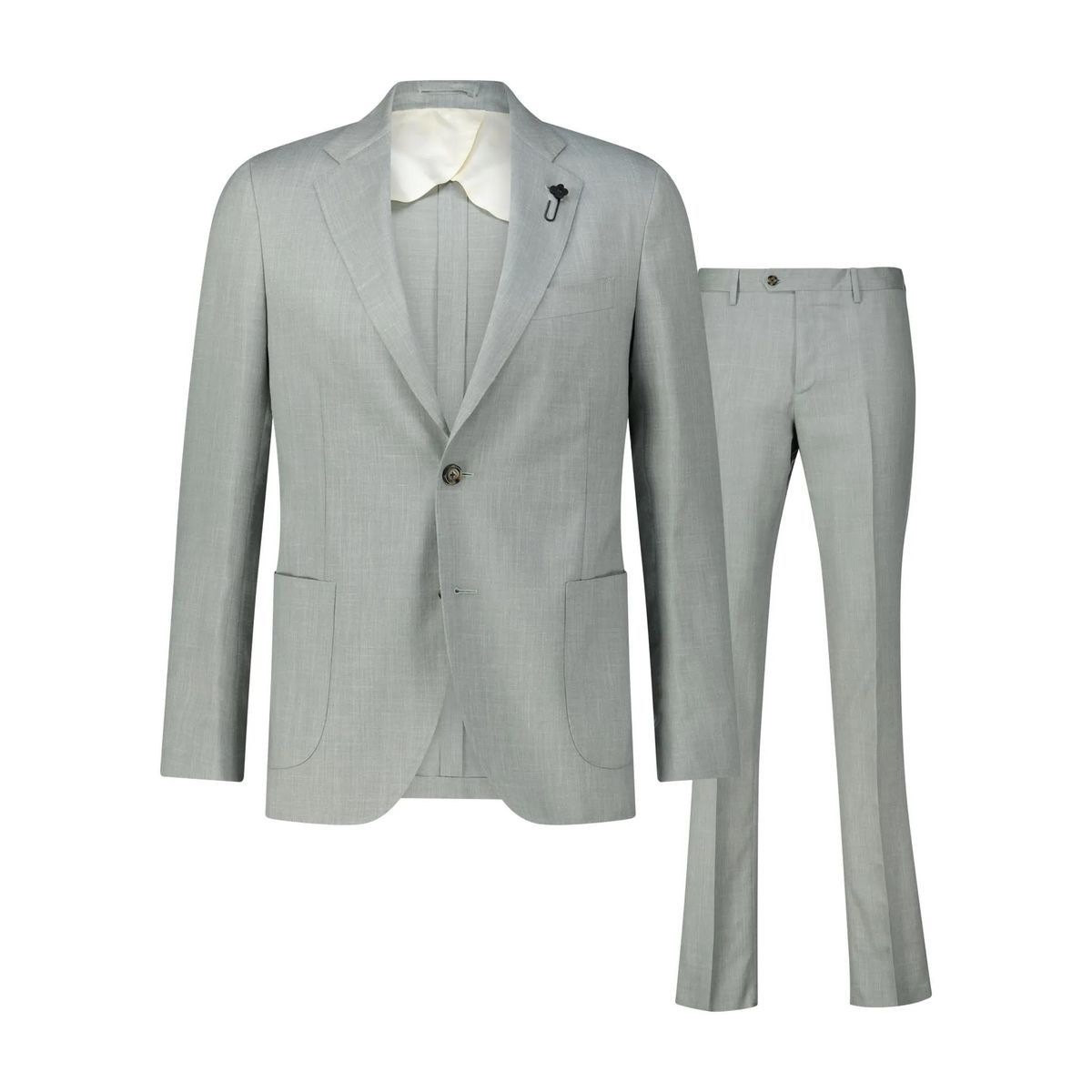 Hellgrauer Anzug aus Wollmischung