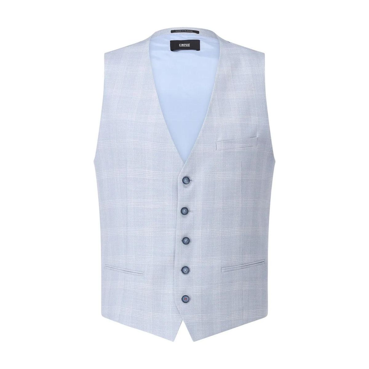 Karierte Anzugweste mit V-Ausschnitt