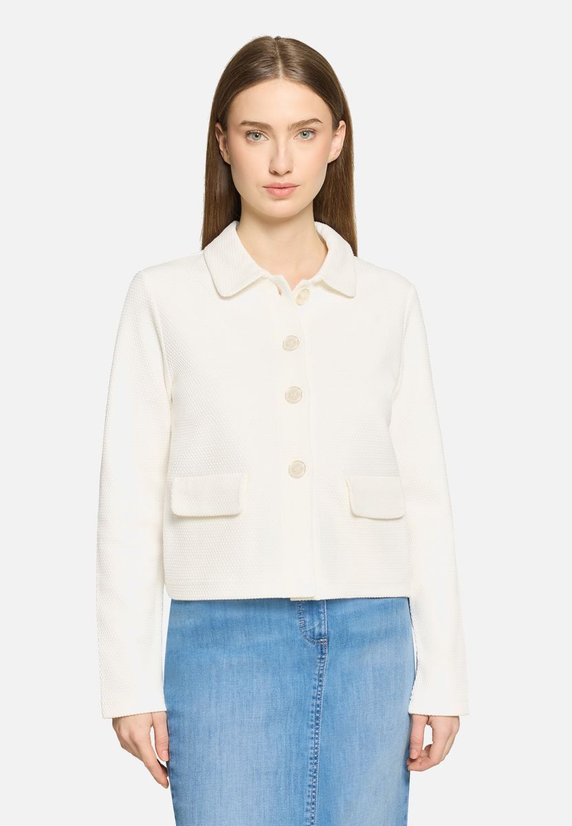 Strukturierte Jacke mit Knopfleiste