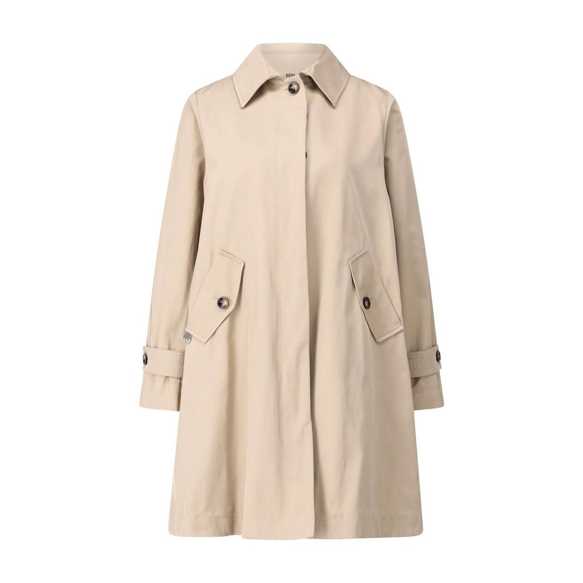 Klassischer beiger Trenchcoat mit Taschen