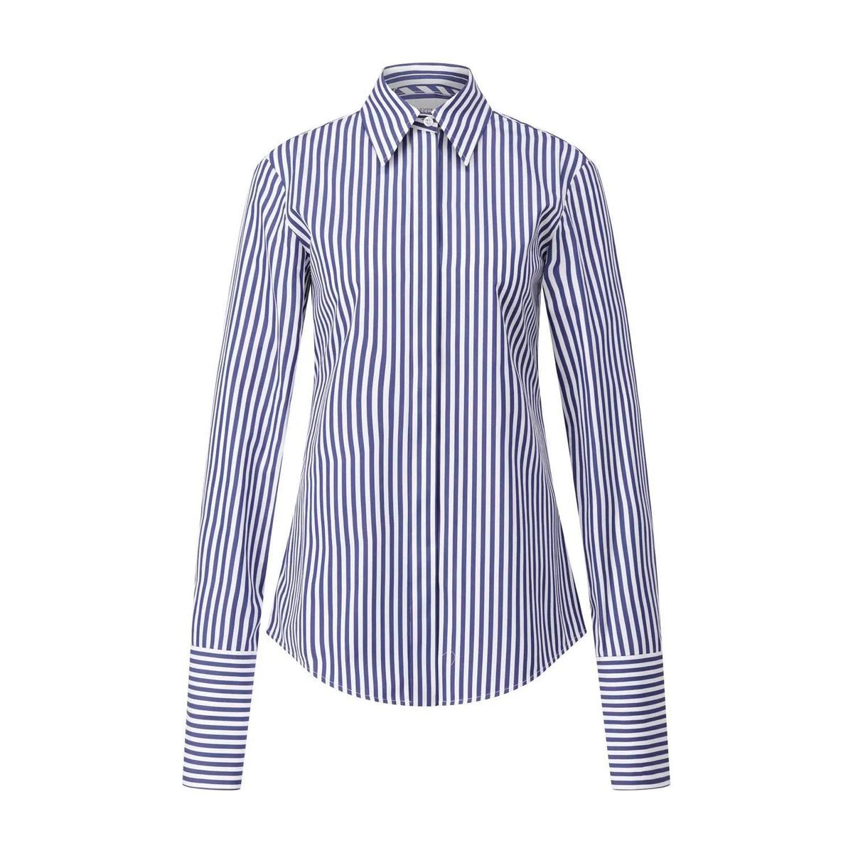 Gestreiftes Baumwoll-Knopfhemd