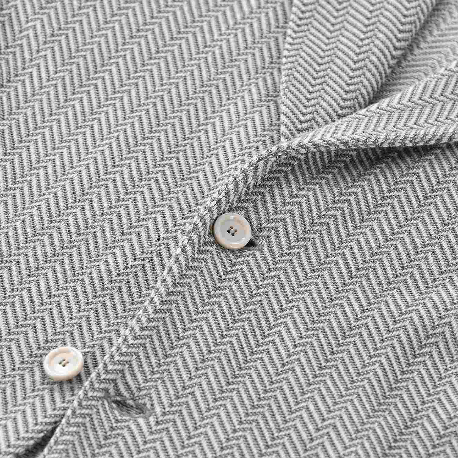 Baumwollblazer mit Fischgrätenmuster