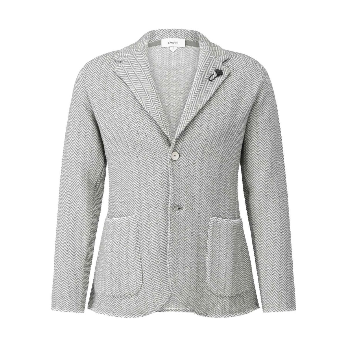 Baumwollblazer mit Fischgrätenmuster