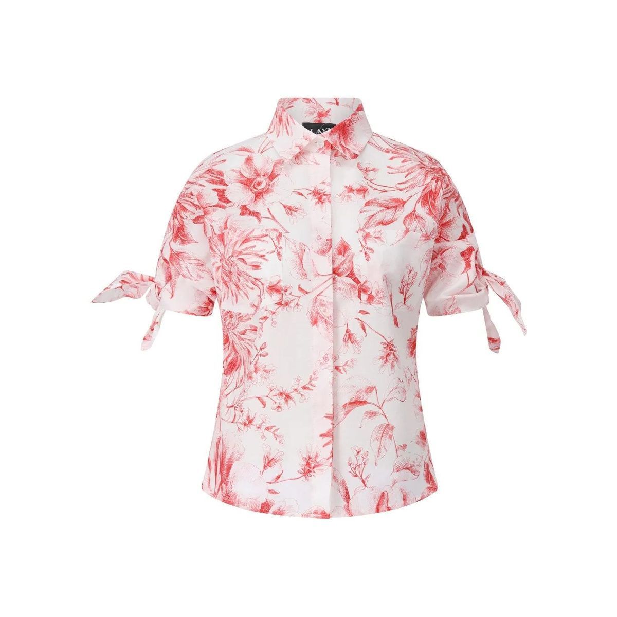 Kurzarmbluse mit floralem Muster