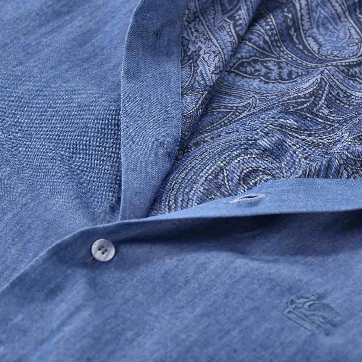 Regular Fit Hemd im Denim-Stil