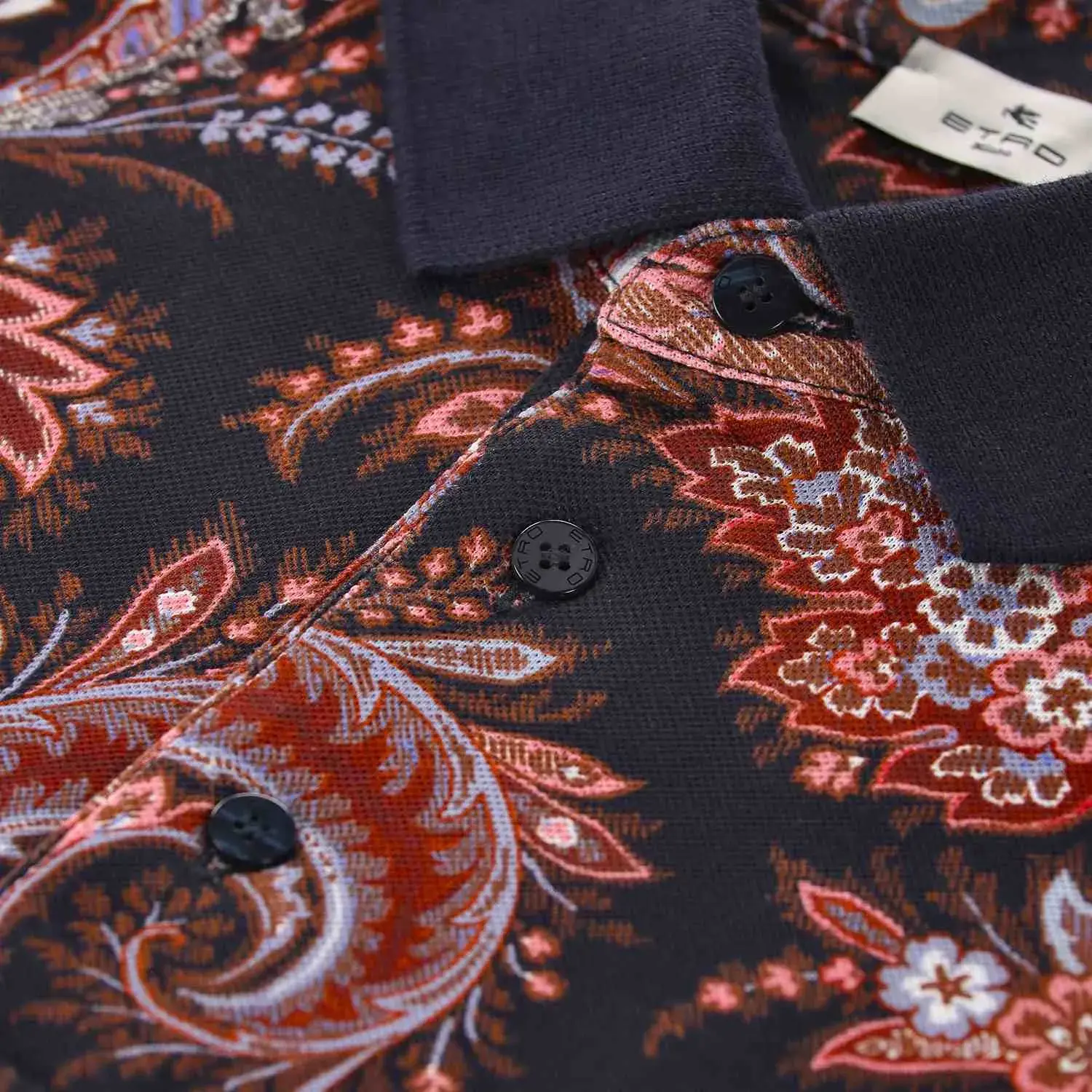 Etro - Poloshirt mit Paisley-Muster - Größe 3XL - schwarz
