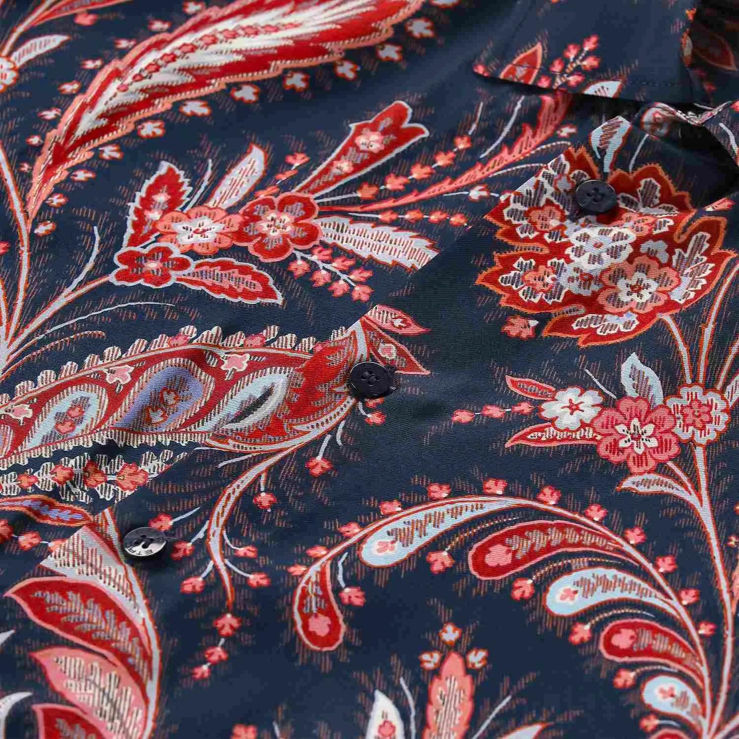 Elegantes Seidenhemd mit Paisley-Muster