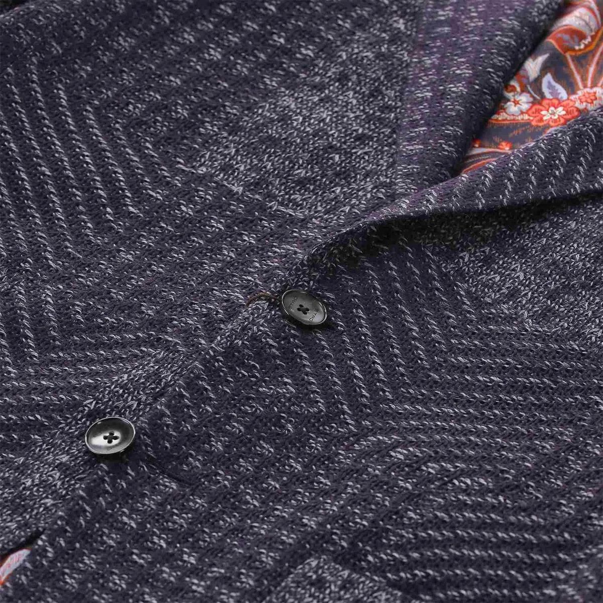 Strukturiertes Sakko aus Wollmischung mit Paisley-Futter