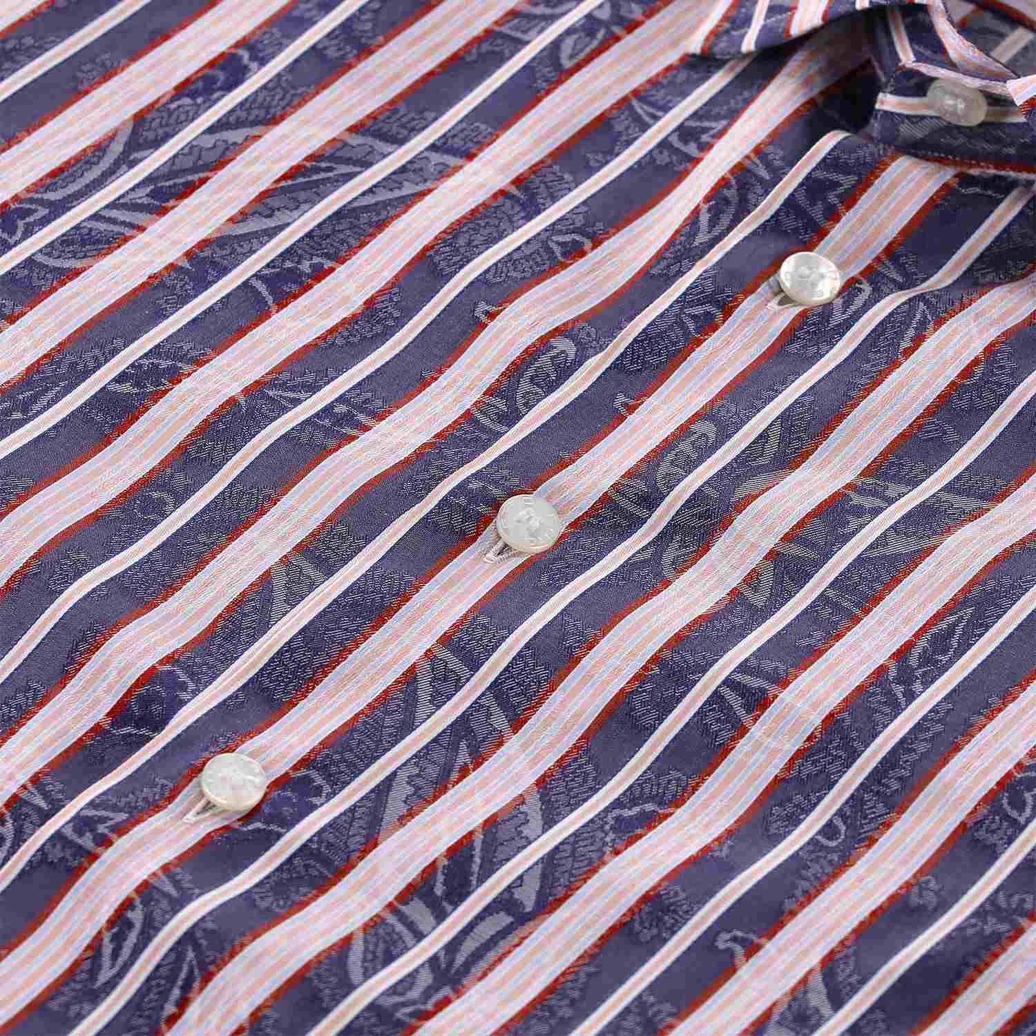 Gestreiftes Baumwoll-Freizeithemd