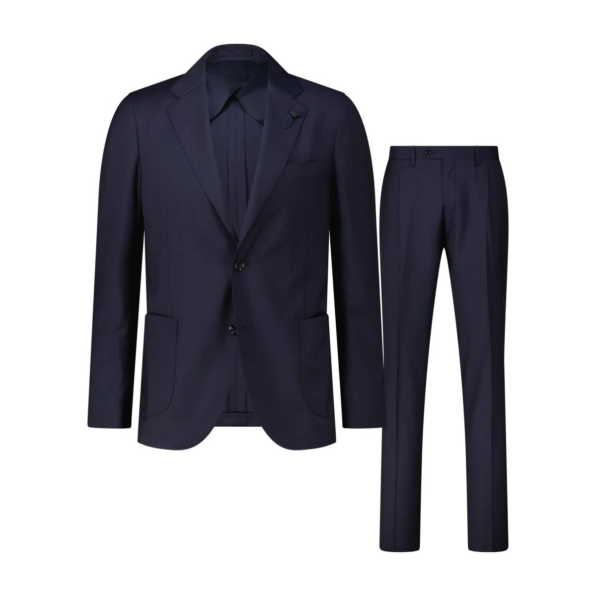 Eleganter marineblauer Wollanzug