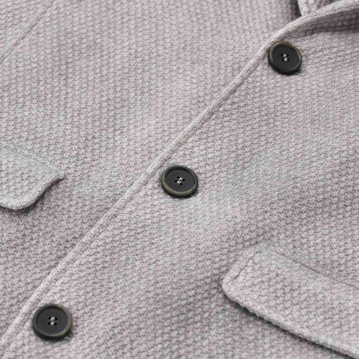 Strickmantel aus Wollmischung mit Einsatz